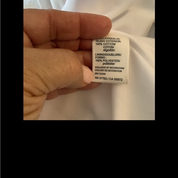 Blazer white size SP  WT 86$ tag by Rafaella button front /hanky. Cotton - Picture 14 of 15